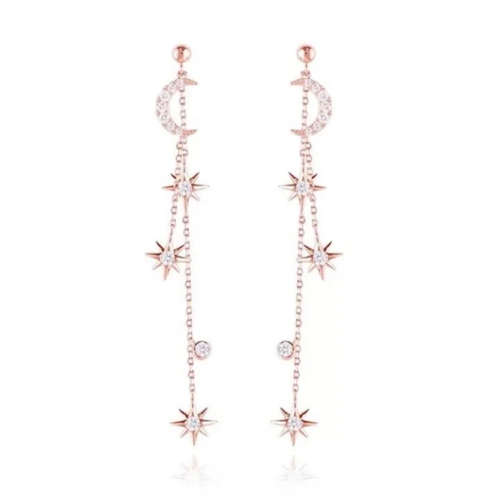 Moon Dance + Star Song Earrings - Rose Gold!